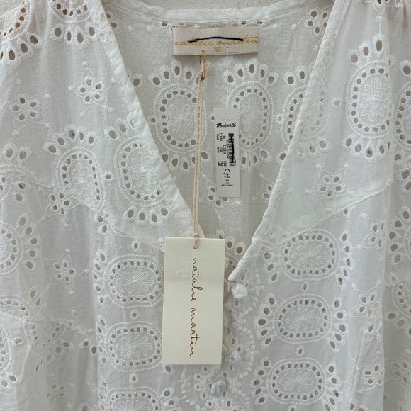 Natalie Martin x Madewell Monica Dress White Eyelet XS NWT Maxi Cotton Bridal - Picture 5 of 16